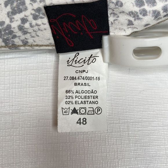 iLicito Jeans Wear Authentic Collection White Gray Snakeskin Print Pants Jeans - Picture 4 of 14